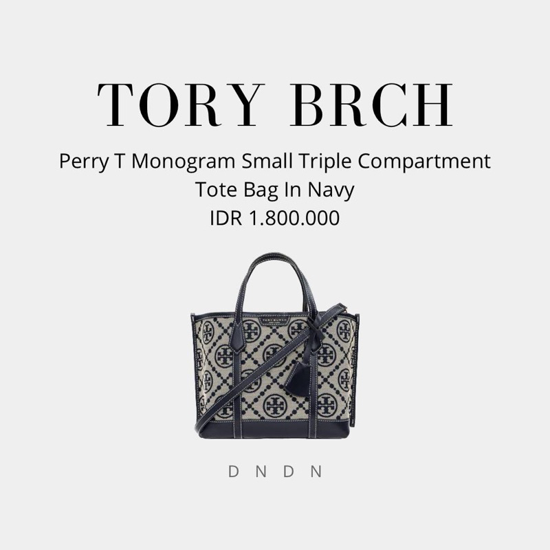 TORY BURCH Perry Fil Coupe Big Triple Compartment Tote IDR