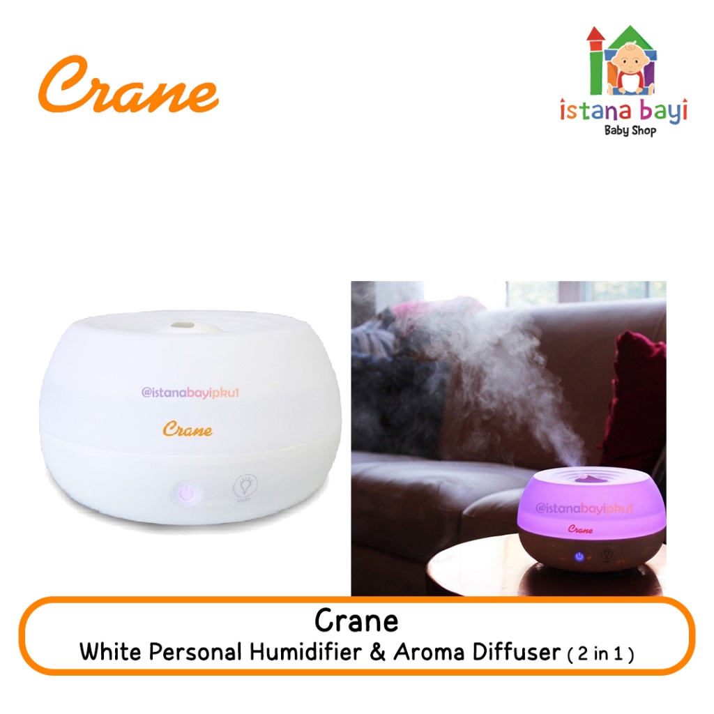 Jual Crane WHITE PERSONAL HUMIDIFIER & AROMA DIFFUSER (2-IN-1) | Shopee ...