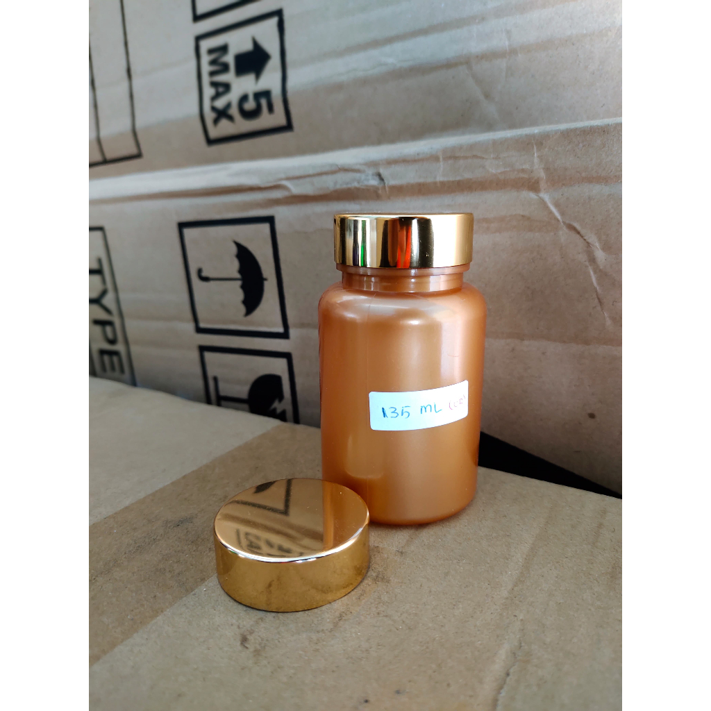 Jual Botol Kapsul 135ML Rose gold Isi 60 ukuran Free Plug Inner ...