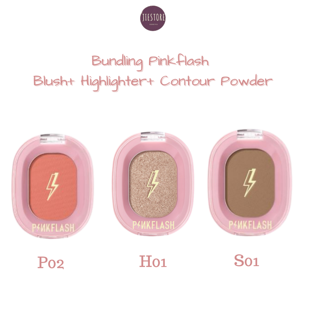 Jual PINKFLASH SET BLUSH ON+HIGHLIGHTER+CONTOUR POWDER | Shopee Indonesia