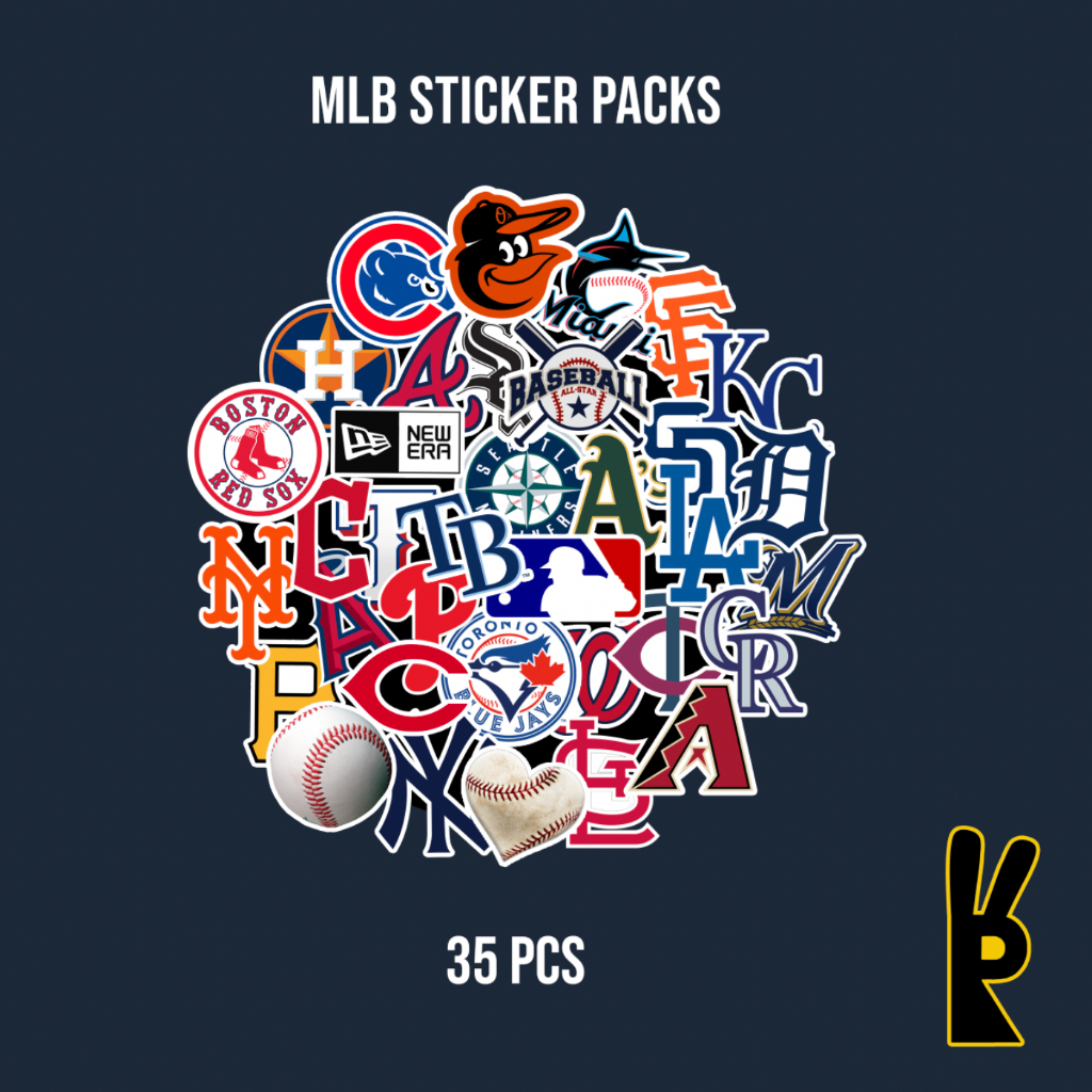 Jual MLB Sticker Pack 35Pcs | Stiker Laptop Helm Instrumen Koper ...