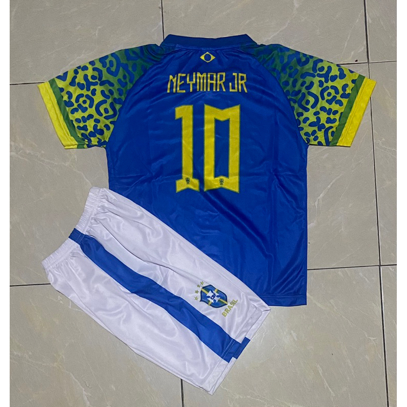 Jual Jersey Neymar Timnas Brazil Away Untuk Anak Usia 5-12 Tahun 