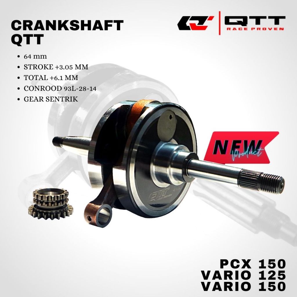 Jual Crankshaft Kruk As Qtt Vario Pcx Mm Total Mm Mm Assy Shopee