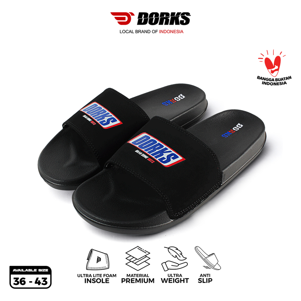 Jual Dorks - Snicker Sandal Slop Casual Pria Wanita Sendal Slop Slipper ...