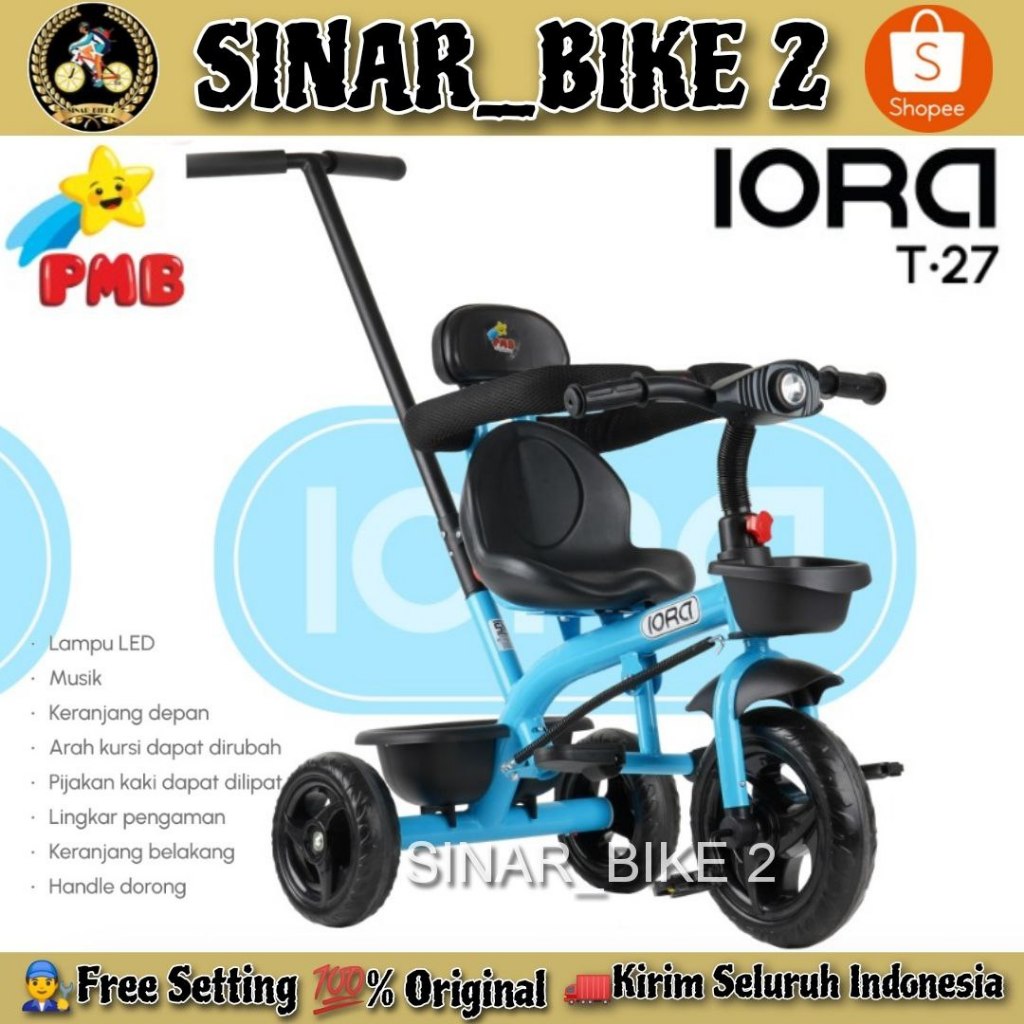 Jual Sepeda Anak Roda Tiga Pmb Iora Tc 06 And Pmb Iora T 27 Stir Lampu