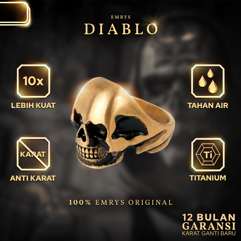 Jual BUY 1 FREE 1 GIFT Emrys Premium Ring DIABLO Collection Real ...