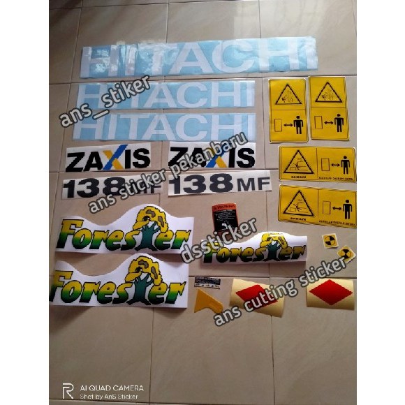 Jual Sticker Excavator HITACHI Zaxis ZX 138 MF Forester Stiker Alat ...