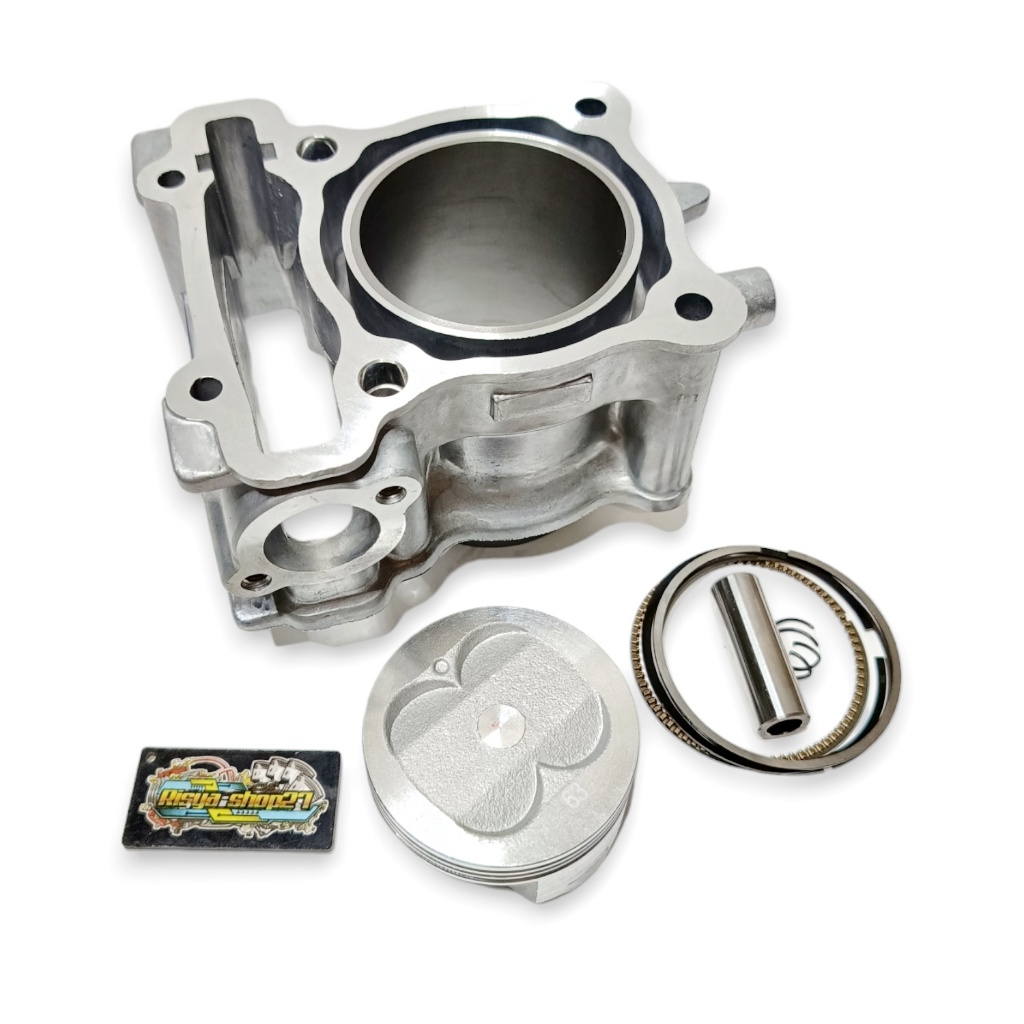 Jual CYLINDER BLOK BORE UP NMAX PISTON 63 MM AEROX VIXION R 155 NEW R15