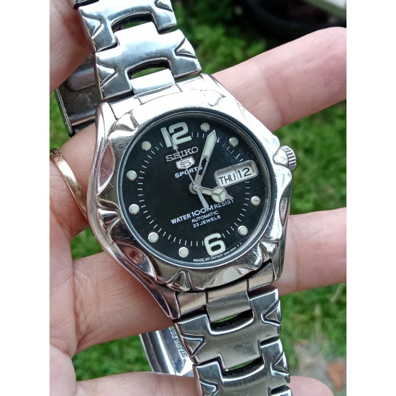 Jual Seiko 5 Sports cal 7s36-00M0 Black Dial Automatic | Shopee 
