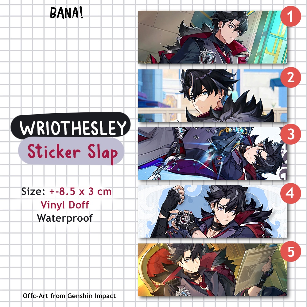 Jual Stiker Wriothesley Genshin Impact Sticker Slap | BANA | Shopee ...