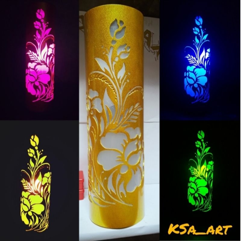 Jual Lampu hias ukir pvc paralon led gantung dinding kamar tidur