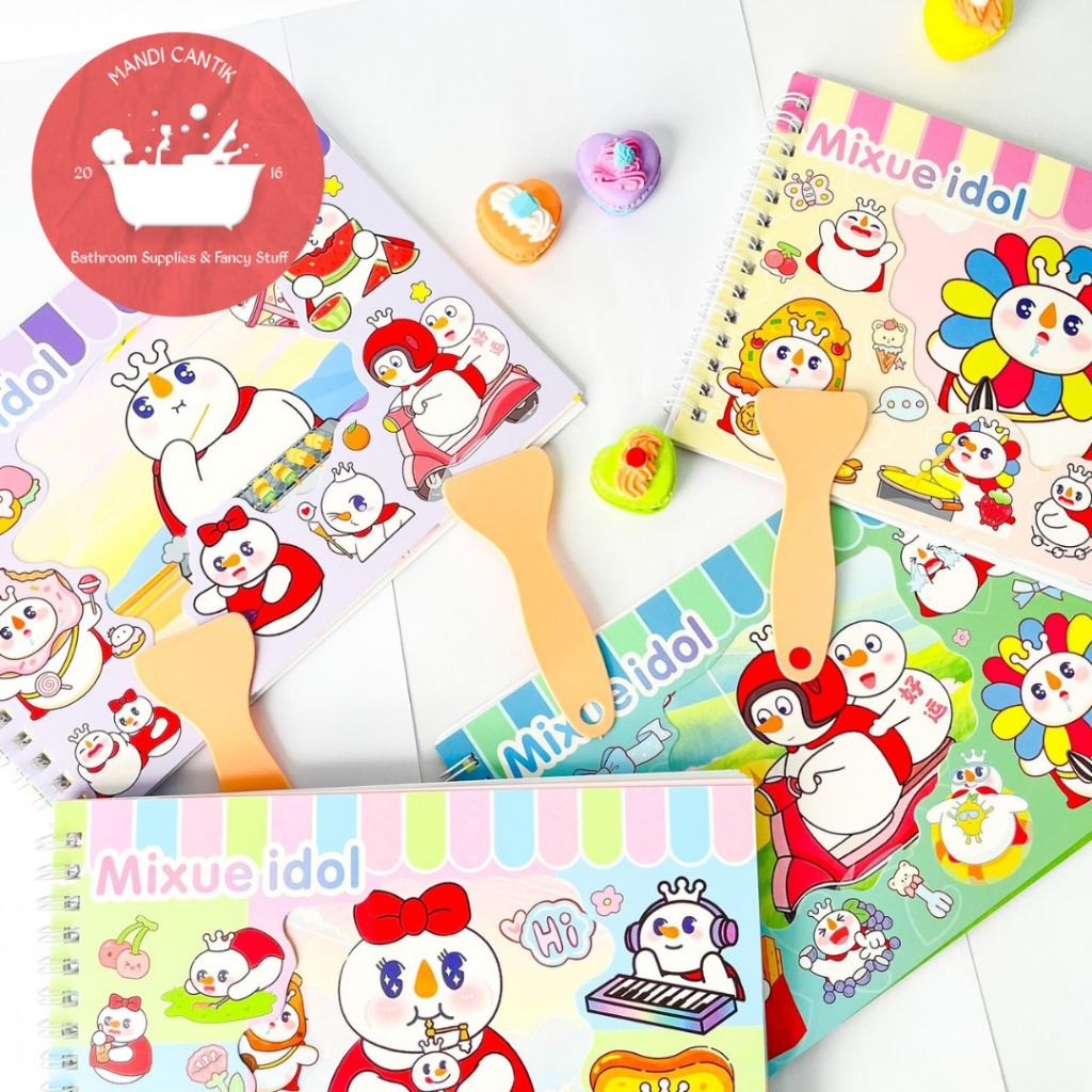 Jual STIKER SPIRAL MANUSIA MIXUE SALJU SNOWMAN PS-1022 STICKER BOOK ...