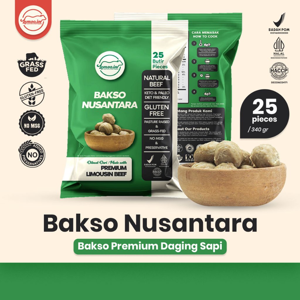 Jual Bakso Daging Sapi Non Msg Gluten Free Bakso Nusantara Kemasan