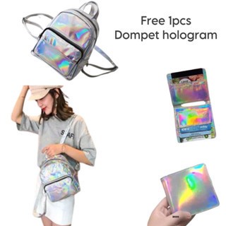 Miniso Tas Mini transparan bening hologram