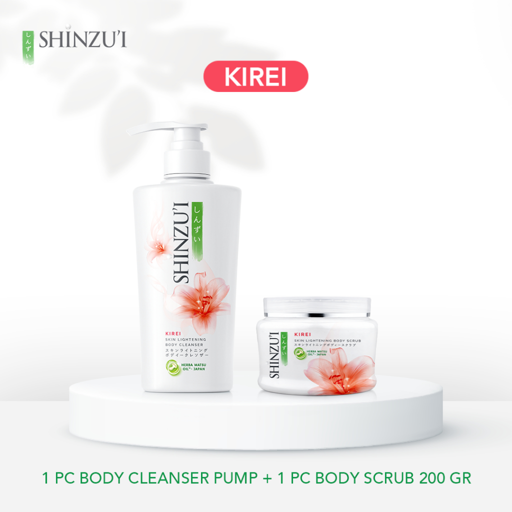 Jual Shinzui Body Cleanser Kirei Pump Ml Body Scrub Kirei Gr Shopee Indonesia