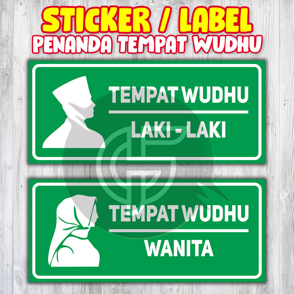 Jual Jual Murah Sticker Tempat Wudhu Laki Laki Dan Perempuan Untuk Mushola Dan Masjid Stiker