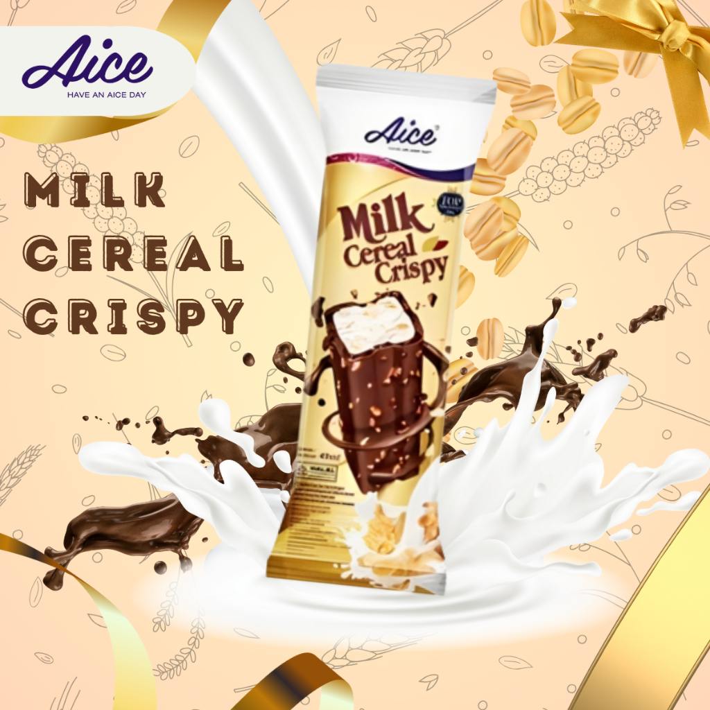 Jual Aice Cereal Milk Crispy Ice Cream Es Krim Rasa Susu Dengan Sereal