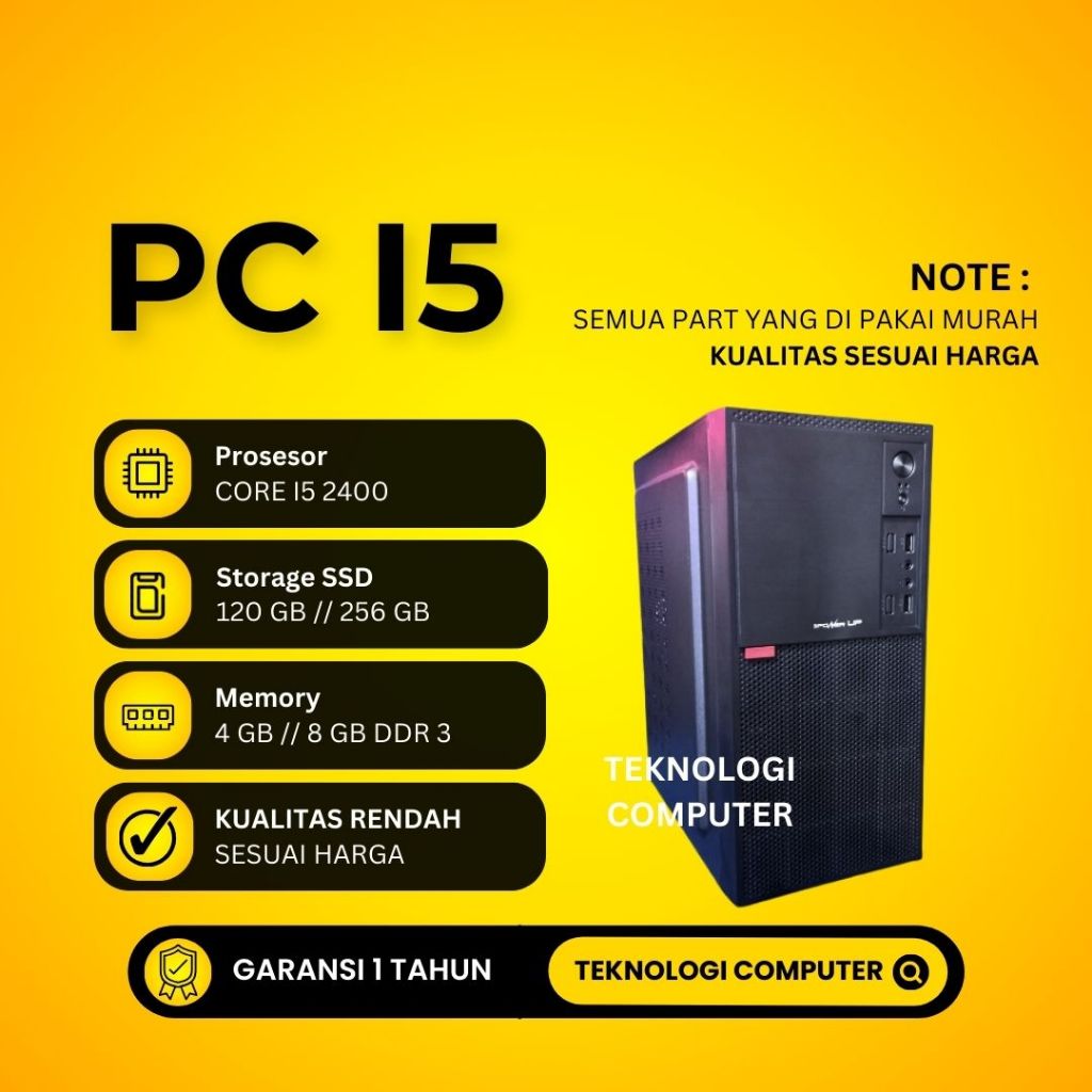 Jual Pc Rakitan Core I Komputer Cpu Shopee Indonesia