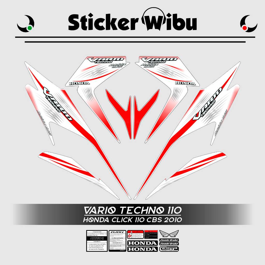 Jual Striping Vario Techno Stiker Vario Sticker Vario Techno Tekno