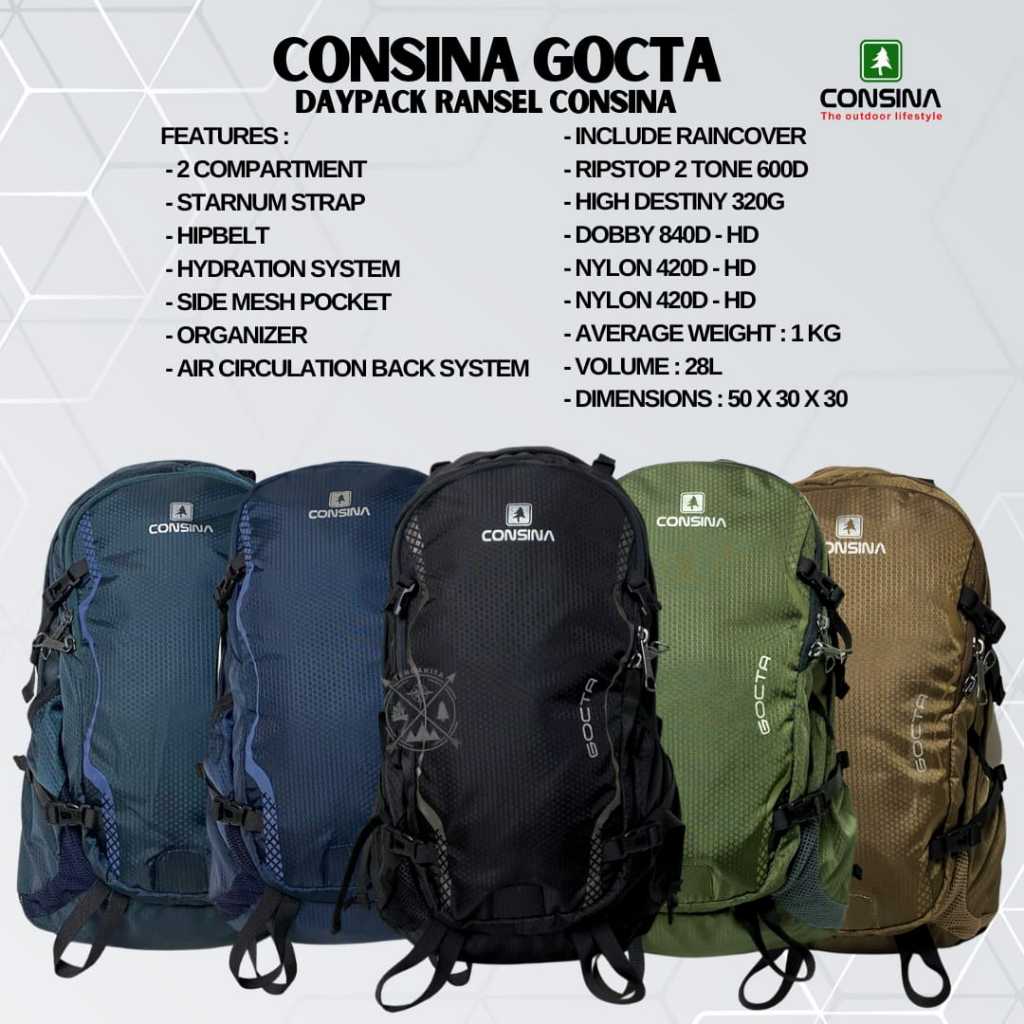 Jual Daypack Gocta L Tas Ransel Consina Tas Sekolah Tas Punggung Daypack Ransel Consina