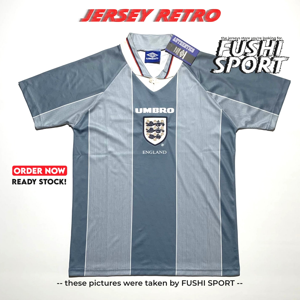 Jual Jersey Baju Bola Retro Inggris Away 1996 Grade Ori | Shopee Indonesia