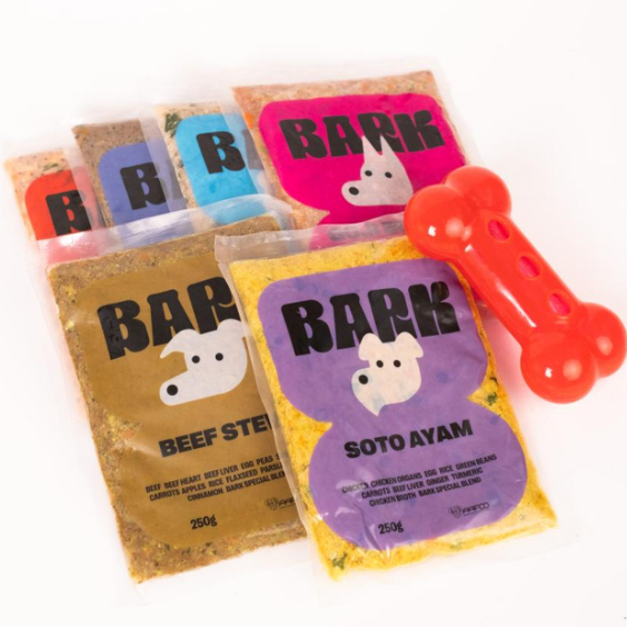 Jual BARK PET Cooked Dog Food Trial Pack 6 Flavors Makanan Anjing Paket ...