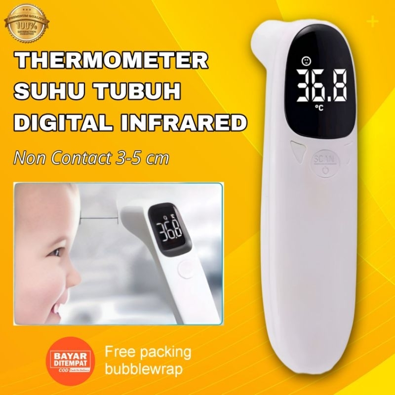 Jual Termometer TaffOmicron Infrared Non Contact Digital Suhu Badan ...