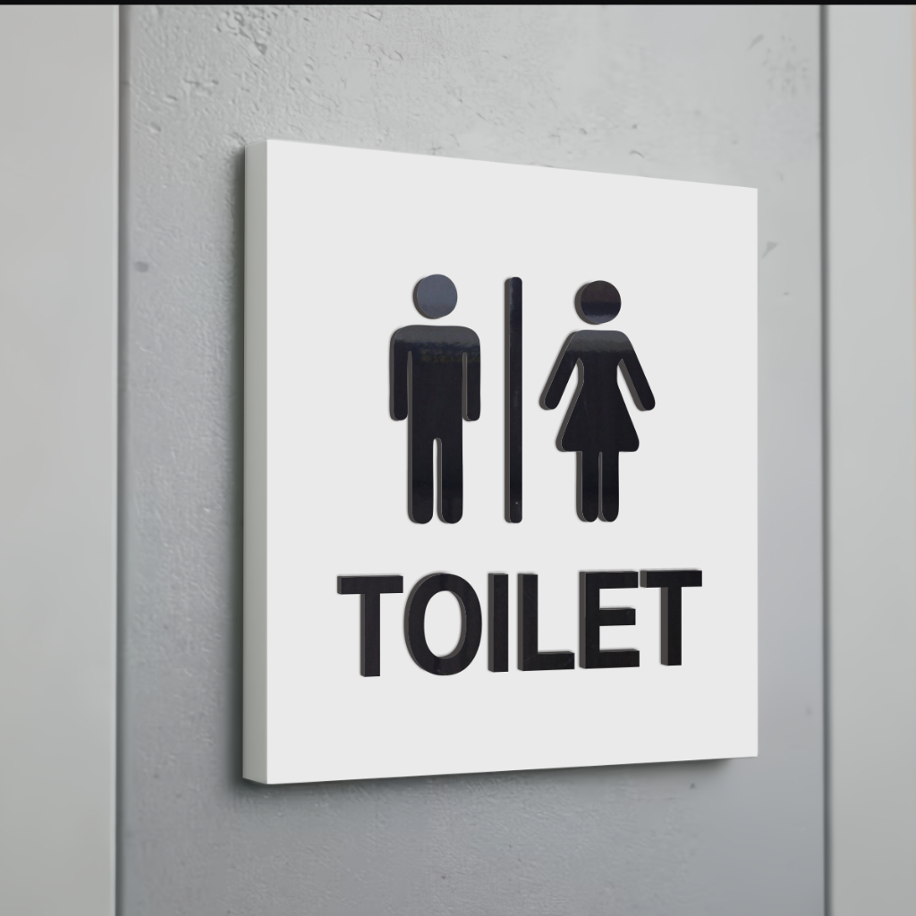 Jual sign system toilet papan tanda area toilet wall sign system