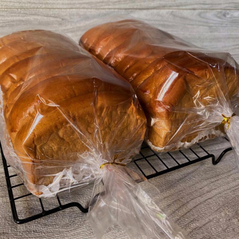 Jual Plastik OPP POLOS Roti Tawar Uk. 29x35 + Gaset 5cm (50 lbr ...