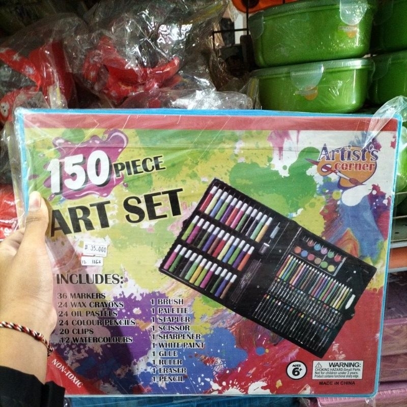 Jual Crayon Set 150pcs Krayon Mewarnai Pensil Warna 1 Set Perlengkapan