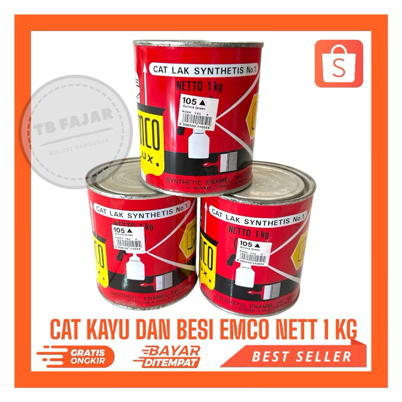 Jual Cat Kayu Dan Besi Emco Lux 1 Kg Warna Pilih Variasi Shopee Indonesia 2400