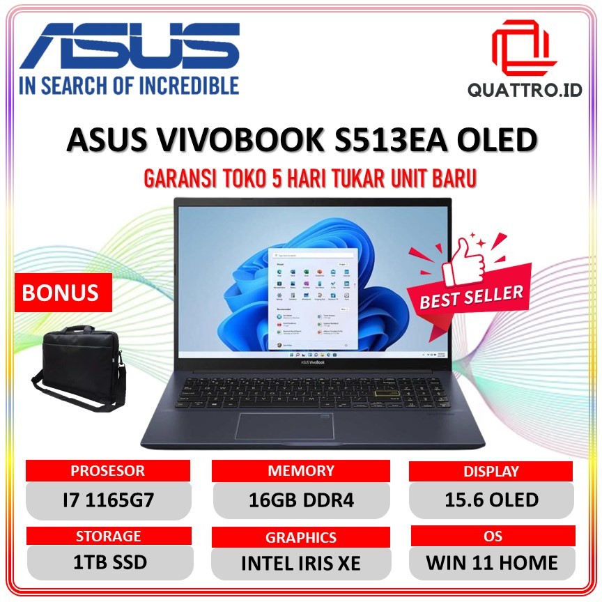 Jual Asus Vivobook 15 Oled K513ea Core I7 1165g7 16gb 1tbssd Win11 156 Inch Shopee Indonesia 1827