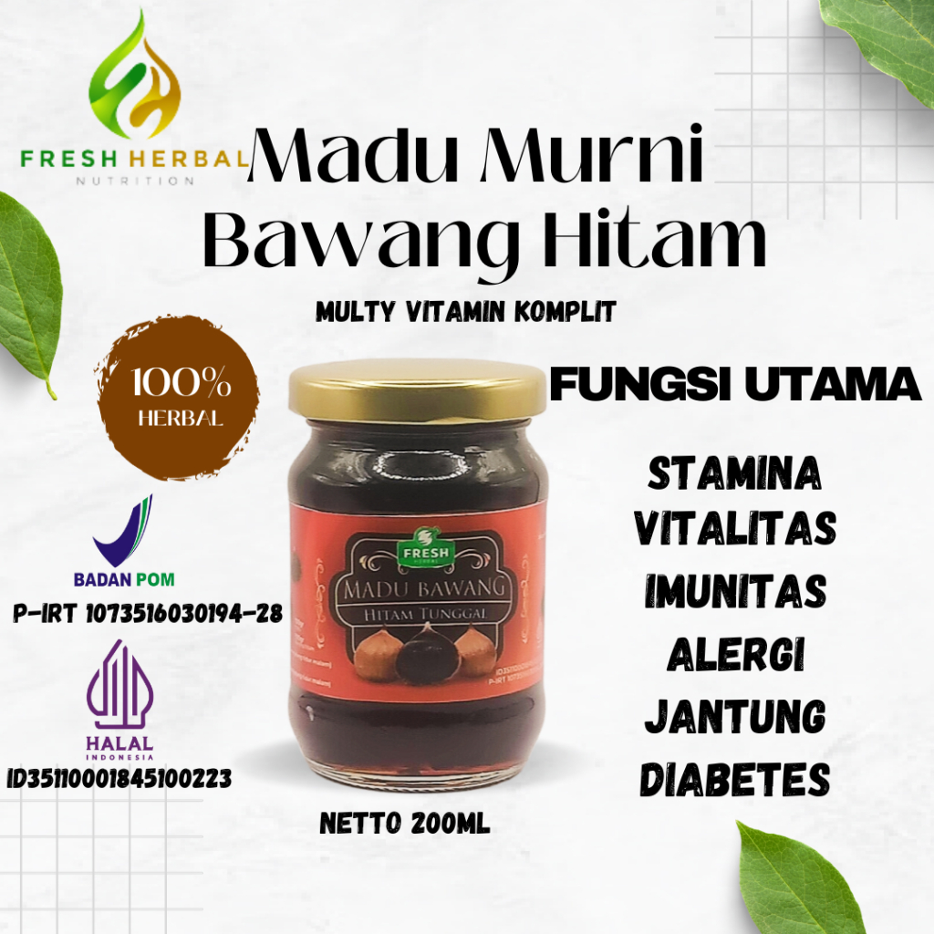 Jual Black Garlic Honey Madu Bawang Hitam Tunggal Lanang Premium 200ml