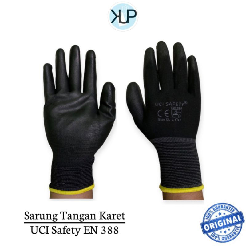 Jual Sarung Tangan Safety Karet Uci Safety En 388 Size Xl Sarung Tangan Nitril Proyek Bangunan