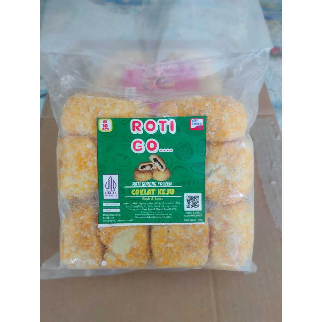 Jual Frozen Food Roti Go isi 10pcs Faih Coklat Ceminan Sehat Menu Sehat