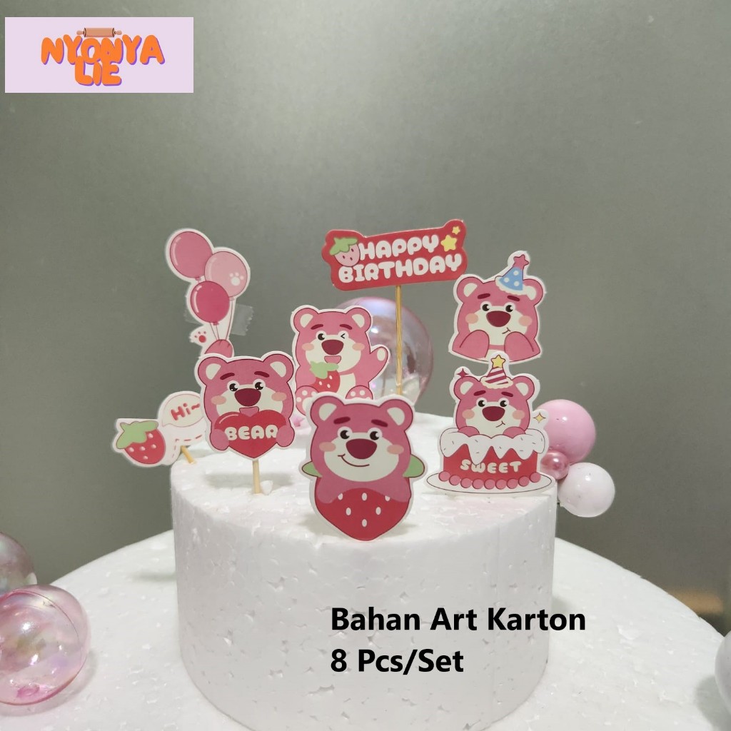 Jual CKA10 Topper Karton Toy Story Lotso Animasi Hiasan Kue Ulang Tahun