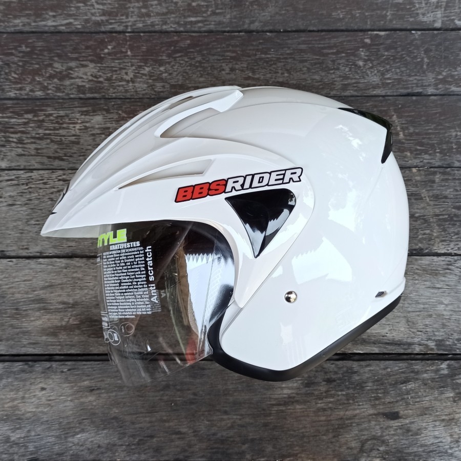 Jual Helm Hiu Arrow Double Visor Putih Shopee Indonesia