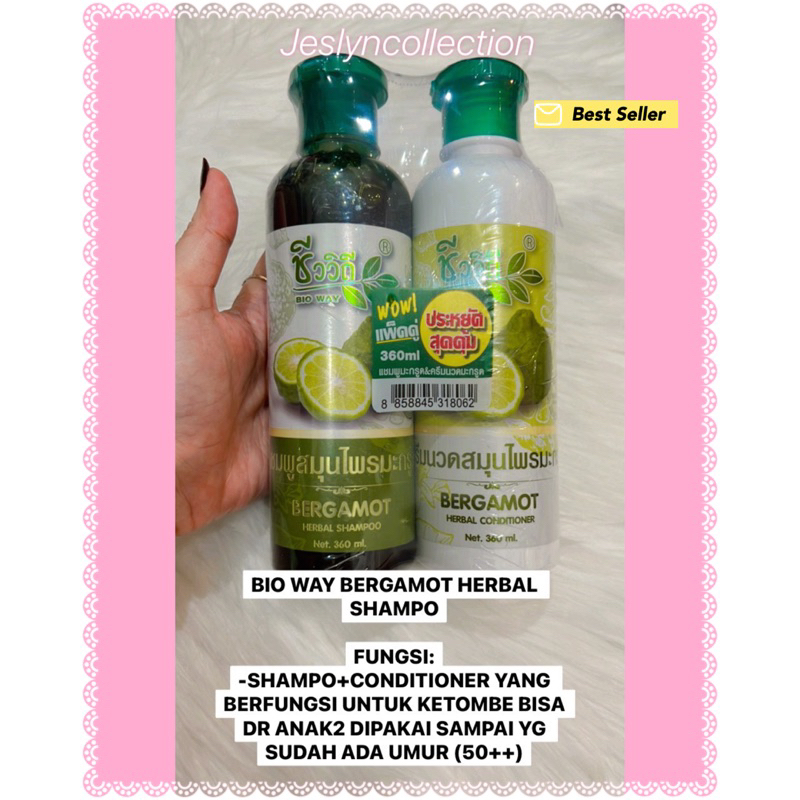 Jual BIO WAY BERGAMOT HERBAL SHAMPO ORIGINAL THAILAND / SHAMPO