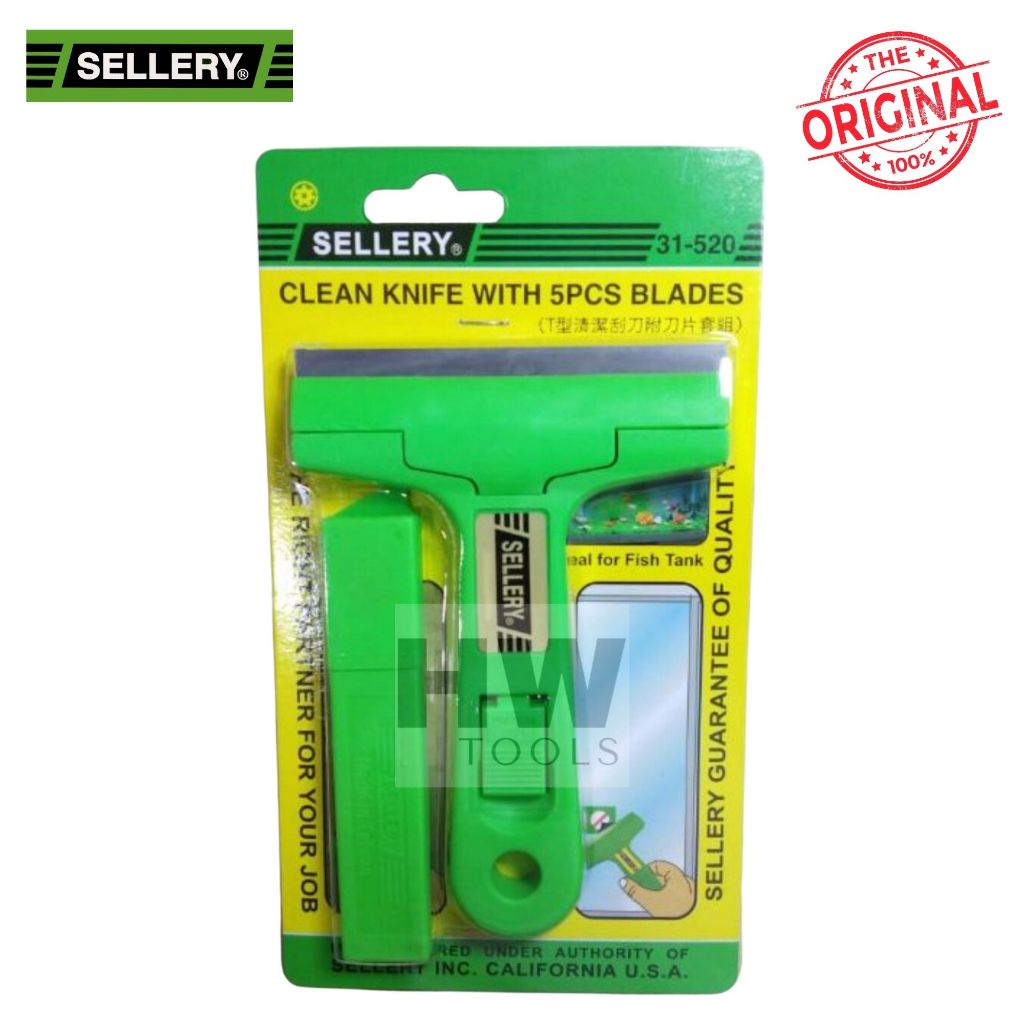 Jual Kerokan Kaca Pisau Pembersih Kaca dan Ubin Scraper Knife with 5 pc ...