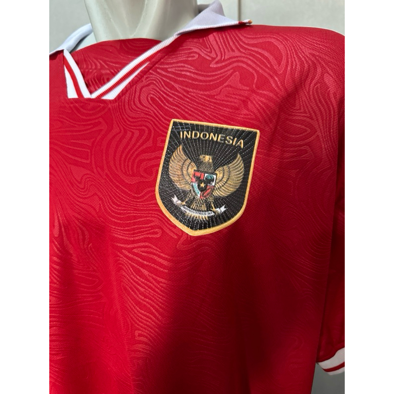 Jual jersy timnas indonesia home 2023 bahan brazil topo emboss nyaman ...