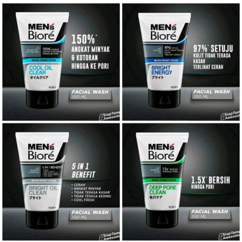 Jual Men S Biore Double Scrub Facial Foam White Energy Double Scrub