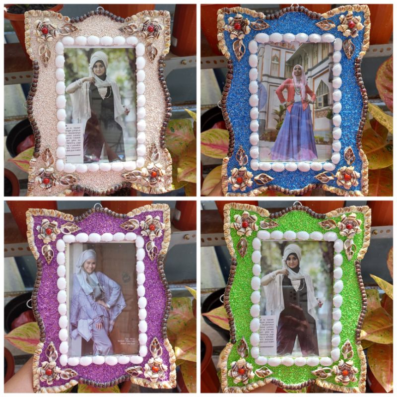Jual Frame Foto / Frame foto dari kerang / Tempat foto ( 5R ) / Pigura ...