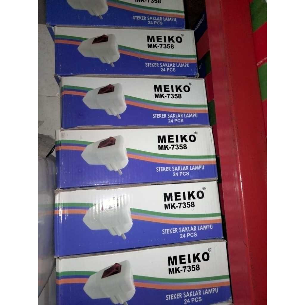 Jual Steker Lampu Meiko MK-7358 Steker On Off | Shopee Indonesia