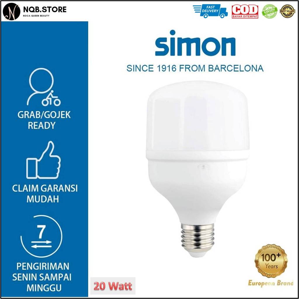 Jual NQB - Lampu SIMON VALOR LED Bulb HPB 20 Watt Bohlam 20W Bola ...