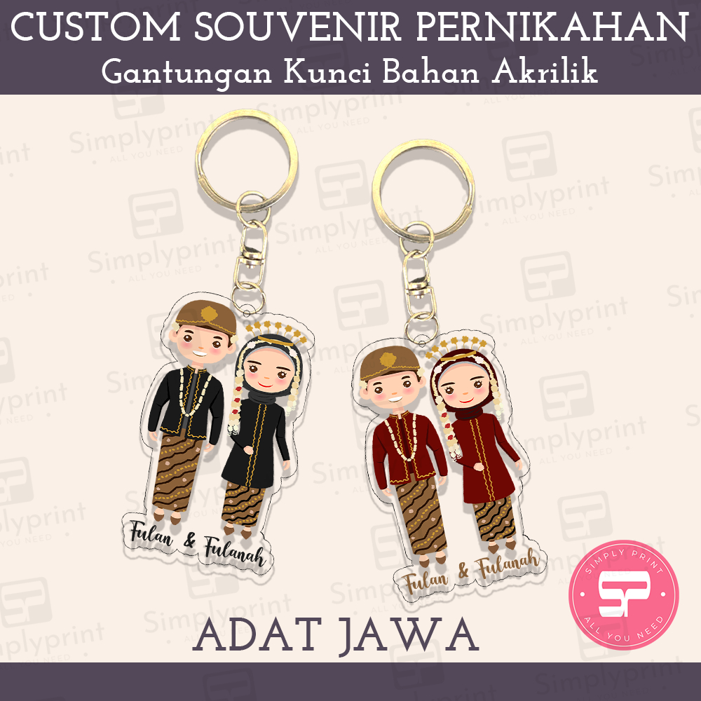 Jual Souvenir Pernikahan Gantungan Kunci Custom Pernikahan Adat Jawa ...