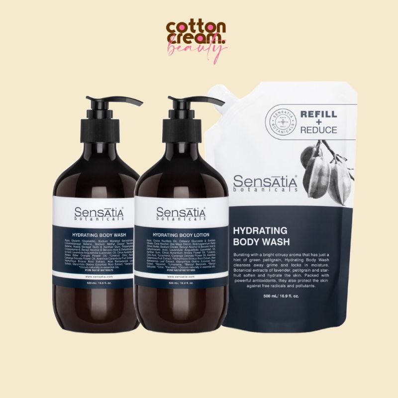 Jual Sensatia Botanicals Hydrating Body Wash / Body Lotion 500 ml