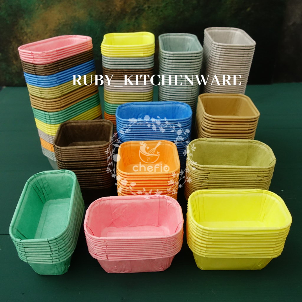 Jual Chefio Paper Cup Cupcake Case Persegi Kotak Kertas Muffin Roti ...