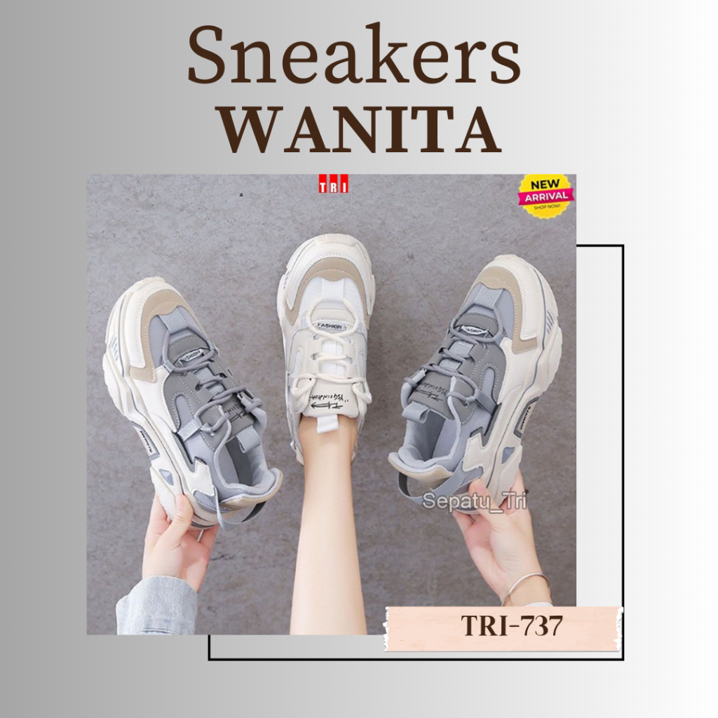 Jual Sneakers Wanita Tri-737 Kasual Fashion Shoes Shopee Indonesia
