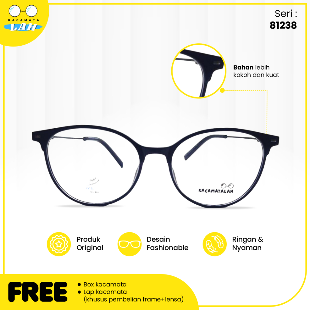 Jual Frame Kacamata Anti Radiasi Cat Eye Wanita Photochromic Bluechromic Blueray Kacamatalah