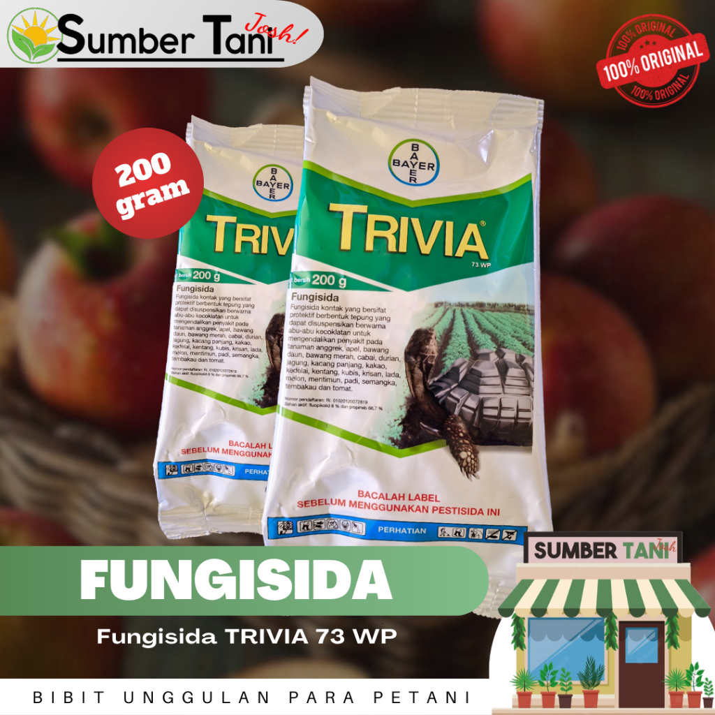 Jual FUNGISIDA TRIVIA 73WP KEMASAN 200GR PROTEKTIF 2 BAHAN AKTIF UNTUK ...